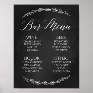 Affiches Panneau mariage - Menu Barre - Panneau de signalis