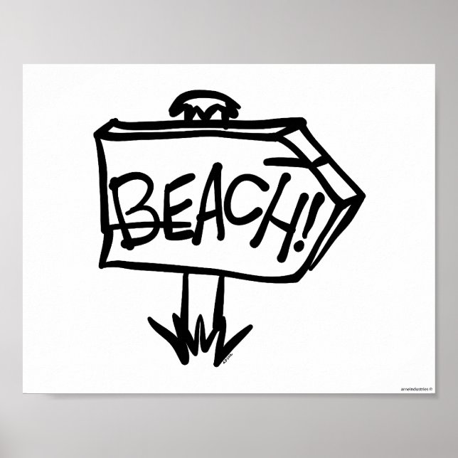 Affiches Panneau plage (Devant)