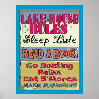 Affiches Panneau Règles de Lake House