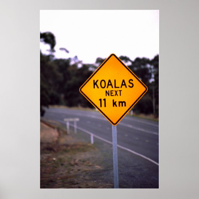 Affiches Panneau routier Nouvelle-Galles du Sud, Australie (Devant)