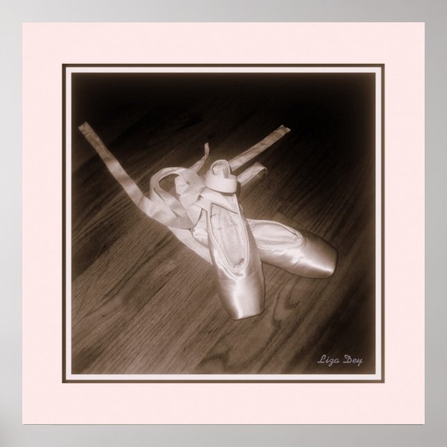 Affiches Panneau 'Toe Shoes' (Rose) (Devant)