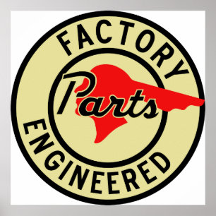 Affiches Panneau vintage Pontiac Factory