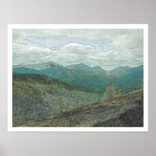 Affiches Panorama de crêtes de montagne d'Adirondack