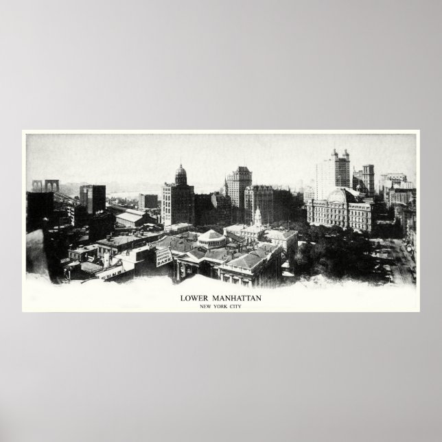 Affiches Panorama de New York 1898 (Devant)