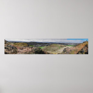Affiches Panorama d'Edimbourg en Ecosse de Arthur's Seat