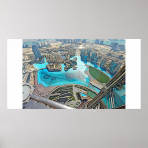 Affiches Panorama du parc Khalifa sur le Burj Khalifa
