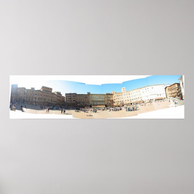 Affiches panorama sur le campo de Sienne (Devant)
