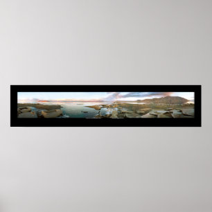 Affiches Panorama sur le lac de sel