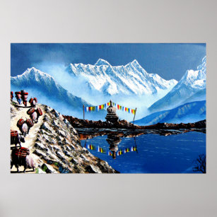 Affiches Panoramic View Of Annapurna Mountain Nepal