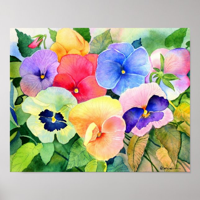 Affiches Pansy Garden Print (Devant)