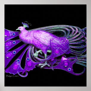 Affiches PAON, bleu violet noir