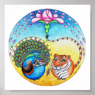 Affiches Paon et tigre de "confiance"