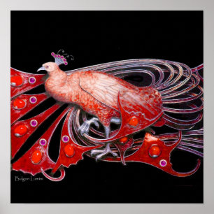 Affiches PAON, rouge violet gris violet noir