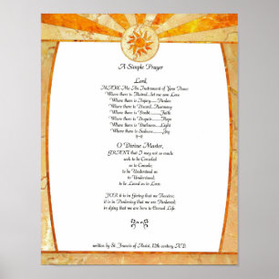 Affiches PAPE FRANCIS=ST. PRIÈRE SIMPLE FRANCIS=Bambou2