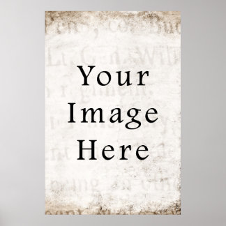 Affiches Papier de parachutage de texte de script Brown gri