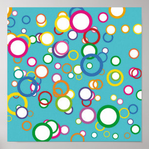 Affiches Papier en toile Cercles colorés