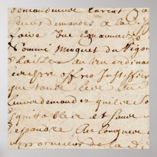 Affiches papier parcheminé grunge de manuscrit français