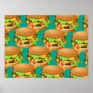 Affiches Papier peint d'hamburger