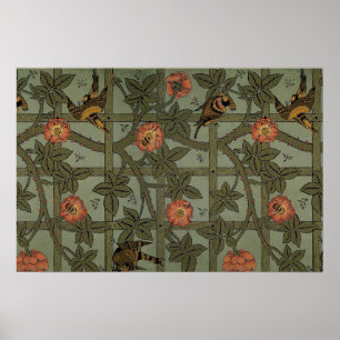 Affiches Papier peint en treillis de William Morris