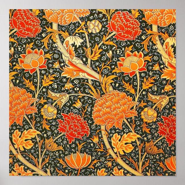 Affiches Papier peint fleur de William Morris Cray (Devant)