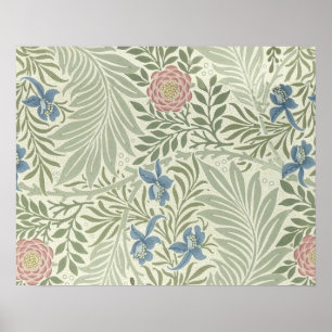 Affiches Papier peint floral de Larkspur de William Morris