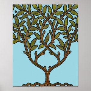 Affiches Papier peint frise d'arbre de William Morris