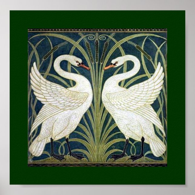 Affiches Papier peint Swan and Rush and Iris (Devant)