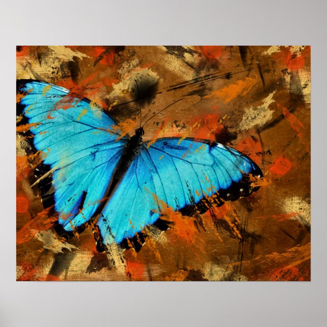 Affiches Papillon Abstrait (Devant)