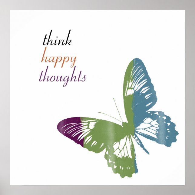 Affiches Papillon aquarelle (Devant)