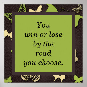 Affiches Papillon de motivation Gagnant et Perdant