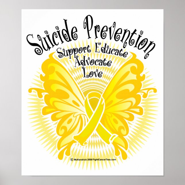 Affiches Papillon de prévention du suicide 3 (Devant)