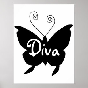 Affiches Papillon Diva