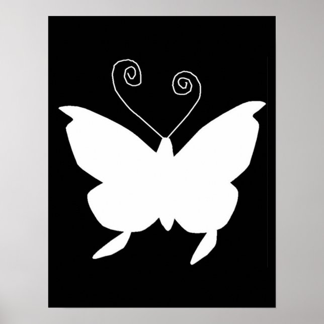 Affiches Papillon Diva En Blanc (Devant)