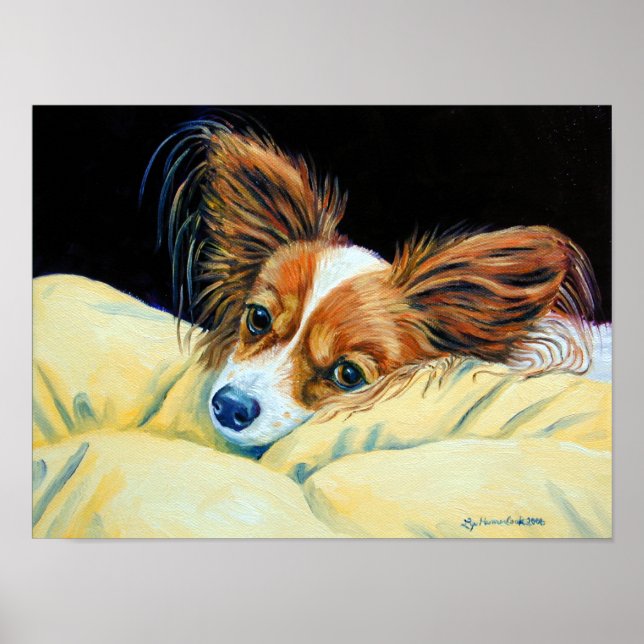 Affiches Papillon Dog Wall Print (Devant)