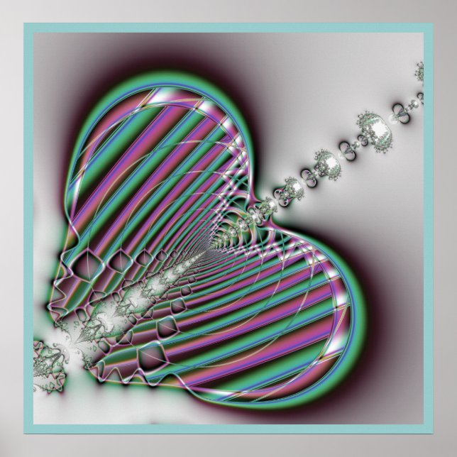 Affiches Papillon fractal (Devant)