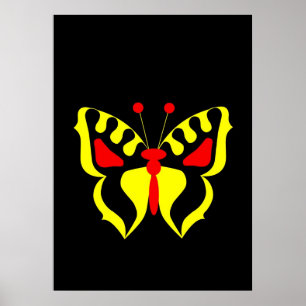 Affiches Papillon jaune