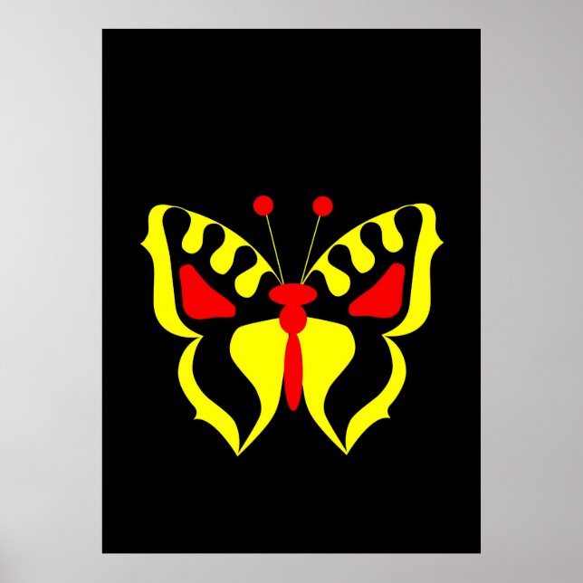 Affiches Papillon jaune (Devant)
