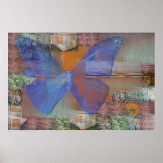 Affiches Papillon sur le mur
