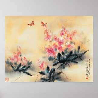 Affiches Papillons dans l'affiche du printemps