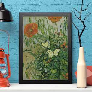 Affiches Papillons et Pavots par Vincent van Gogh