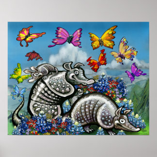 Affiches Papillons Fleur sauvage Armadillos