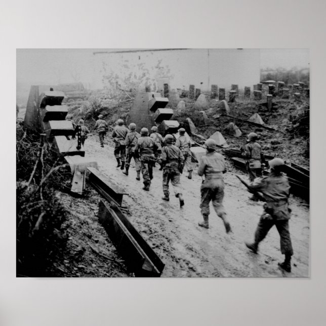 Affiches Par la ligne Siegfried (Devant)