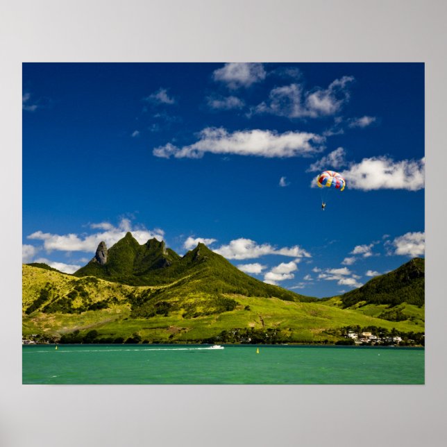 Affiches Parachute en vue de Lion impressionnant (Devant)