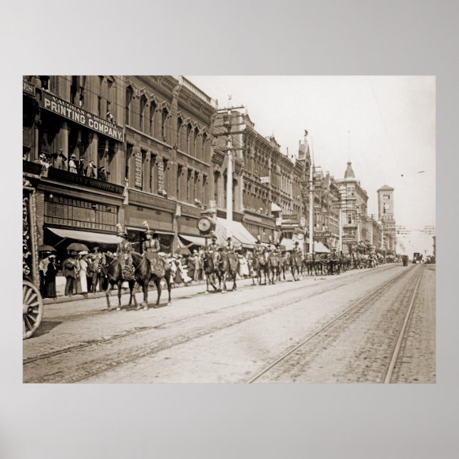 Affiches Parade de cirque à Tacoma WA circa 1900 (Devant)