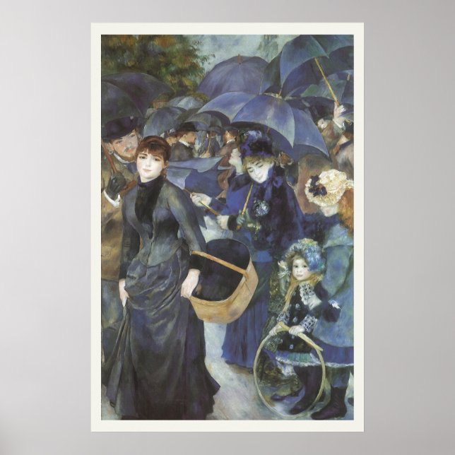 Affiches Parapluies de Pierre Renoir, Impressionnisme Vinta (Devant)