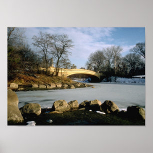 Affiches Parc Central de Bow Bridge Winter NYC