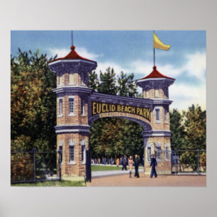 Affiches Parc de plage de Cleveland Ohio Euclid