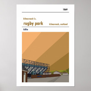 Affiches Parc de rugby, Kilmarnock. Copie de stade