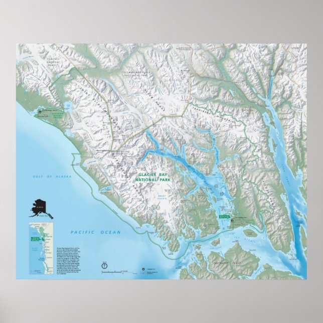 Affiches Parc national de Glacier Bay (Devant)