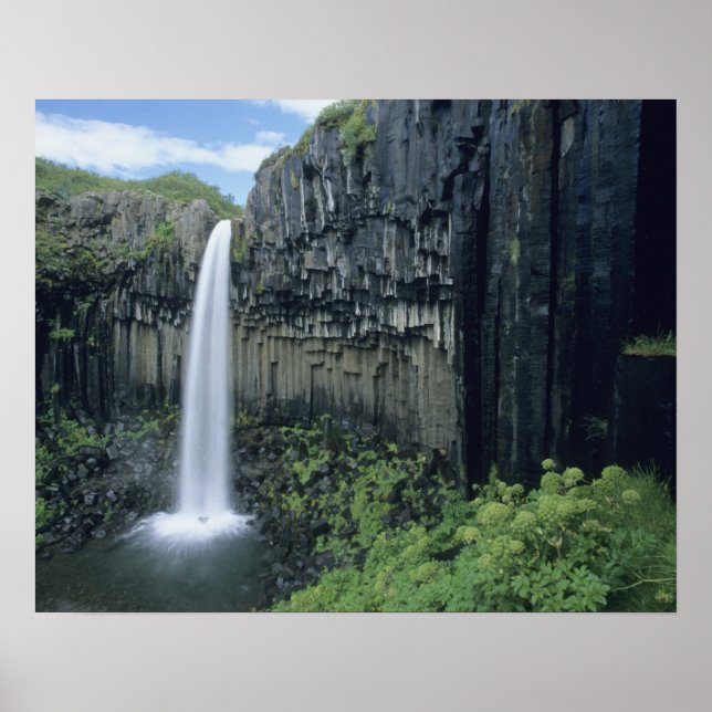 Affiches Parc national de Skaftafell, cascade de Svartifoss (Devant)
